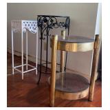 NFF124- Set Of 3 Metal Plant Stands / End Tables 