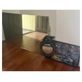 NFF142- Large Mirror & Framed Art W/ Small Mirror