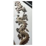 NFF143- Beautiful Vintage Brass Dragons/ Wall Art 