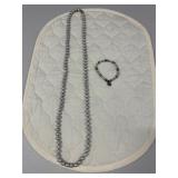 HST202 - Natural Pearl Necklace & Bracelet  HST202 - Natural Pearl Necklace & Bracelet