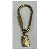 HST243- Vintage 10k Gold Charm W/ Gold Colored Key Ring  HST243- Vintage 10k Gold Charm W/ Gold Colored Key Ring