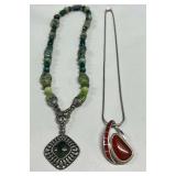 HST252- Set If Two Vintage Silver Necklaces  HST252- Set If Two Vintage Silver Necklaces