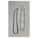 HST257- 2 Silver And Gold Chains  HST257- 2 Silver And Gold Chains