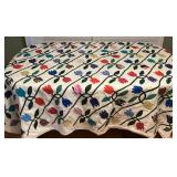 MFS047 Large Handmade Floral Appliqué Blanket