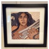 MFS085 Framed Picture Of A Native Hawaiian By Harinani Orme 
