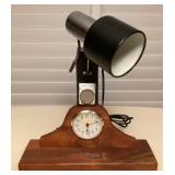 MFS098 Koa Clock Table/Desk Lamp