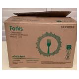 MFS097 Box Of Compostable Individually Wrapped Disposable Forks