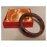 MFS118 Violet Jade Bangle Bracelet New