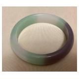 MFS120 Lavender, Green & White Jade Bangle Bracelet New
