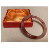 MFS122 Lotus Pink Jade Bangle Bracelet New