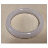 MFS132 White Jade Bangle Bracelet New As Is