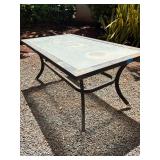 EAT002 metal and glass-top rectangular coffee table