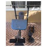 EAT007 Pure Fitness weight bench With Dumbbells And Weights