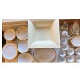 EAT022 - Gold And White Fine China Set