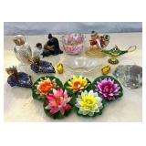 EAT031- Vintage Collectible Mini Porcelain, Ceramic, Glass, Metal & Crystal Decor