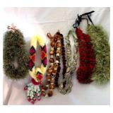 EAT040- Huge Lot of Beautiful Handcrafted Lei / Garland - Fabric And Shells 