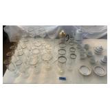 EAT049 - Assorted lot of Gold & Silver Toned wine glasses and tea set