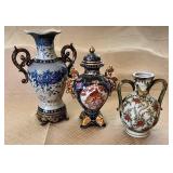 EAT082- Beautiful Ornate Vases With Greek Floral Design 