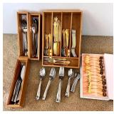 EAT084- Dinner Ware/ Silverware Sets! Gold Plated Collector Spoons