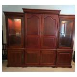 EAT162 - Three Piece Entertainment Center w/Lighting, Adjustable Shelves, Drawers