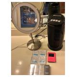 EAT206 - Lighted Make-Up Magnifying Mirror, Desk Fan & Sample Cosmetics