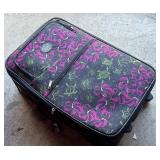 EAT243 - Hawaiian Spirit Green & Purple Floral Pattern Carry on
