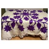 MMP009 Vintage Hawaiian Quilt Style Bedspread 
