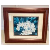 MMP034 Koa Framed Plumeria Flowers Picture By Gary Reed