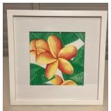MMP041 Framed Limited Edition Print Of Plumeria Flowers 