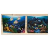 MMP042 Two Original Sealife Paintings
