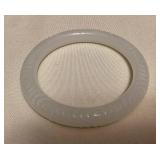 MMP117 White Polished Stone Bangle Bracelet With Carved Design New