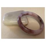 MMP123 Violet Jade Bangle Bracelet New 