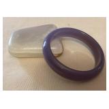 MMP125 Purple Jade Bangle Bracelet New