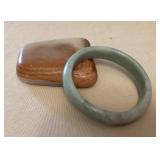 MMP135 Light Green Jade Bangle Bracelet New 
