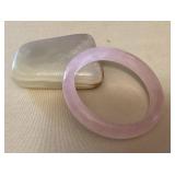 MMP137 Pink Jade Bangle Bracelet New