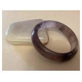 MMP139 Violet Jade Bangle Bracelet New 