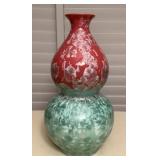 MMP143 Large Jingdezhen Chinese Double Gourd Crystalline Glaze Vase