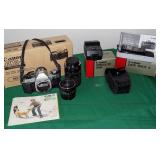 MCS105 Vintage Canon AE-1 Camera, Speedlite 188A