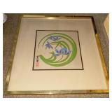 HKF022 - "Blue Iris" Silkscreen Painting by Harris G. Strong