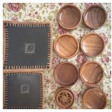 HKF025 Hand Carved Bowls And Coasters 