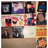 HKF055 Assortment Of Vinyl Records Featuring Paul Anka 