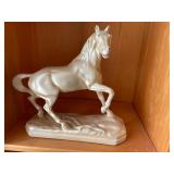HKF056 - White Prancing Stallion Figurine 