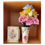 HKF069 - Two Vintage Floral Vases