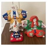 HKF091 - Three Japanese Figures - 2 Kabuki & 1 Child