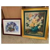 HKF126 Two Framed Floral Paintings