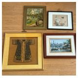 HKF136 Four Framed Art Pieces