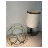 HKF138 Hollywood Regency Style Coffee Table And Hollywood Regency Style Lamp