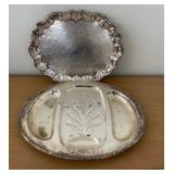 HKF142 - Two Silver-Plated Serving Trays