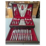 HKF165- Rogers Bros Silver Plated Flatware 100+ Piece Set