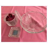 HKF172 - Tiffany & Mikasa Crystals & Lace Pink Tablecloth 